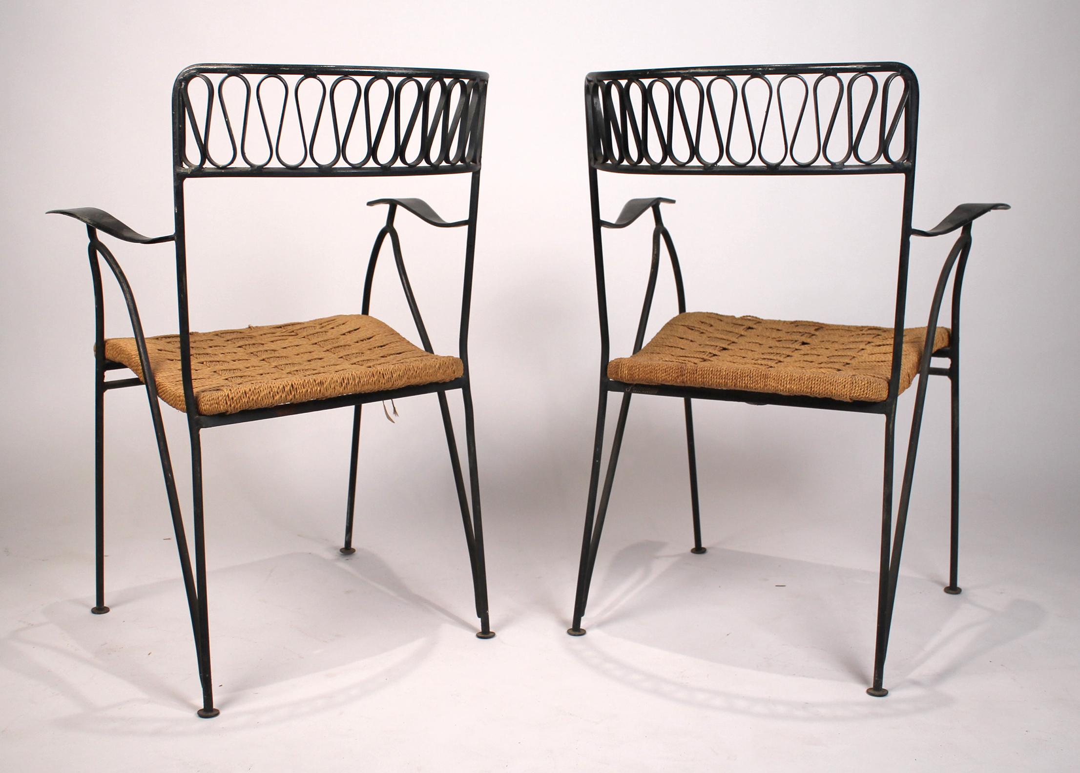 Metalwork Set of Six Salterini Chairs by Maurizio Tempestini