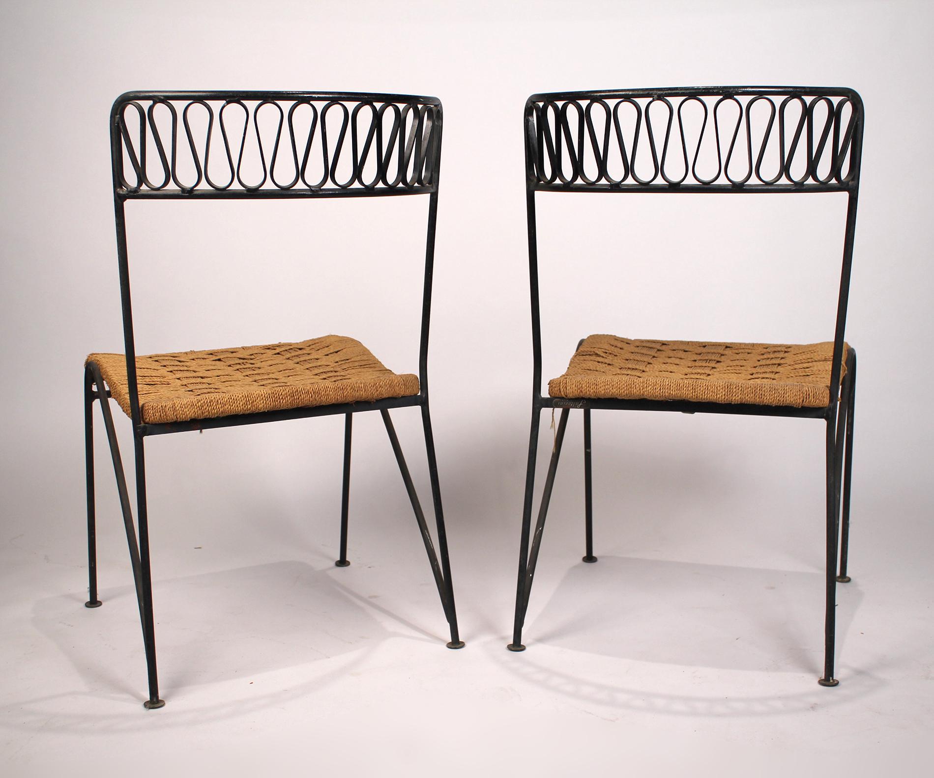 Iron Set of Six Salterini Chairs by Maurizio Tempestini