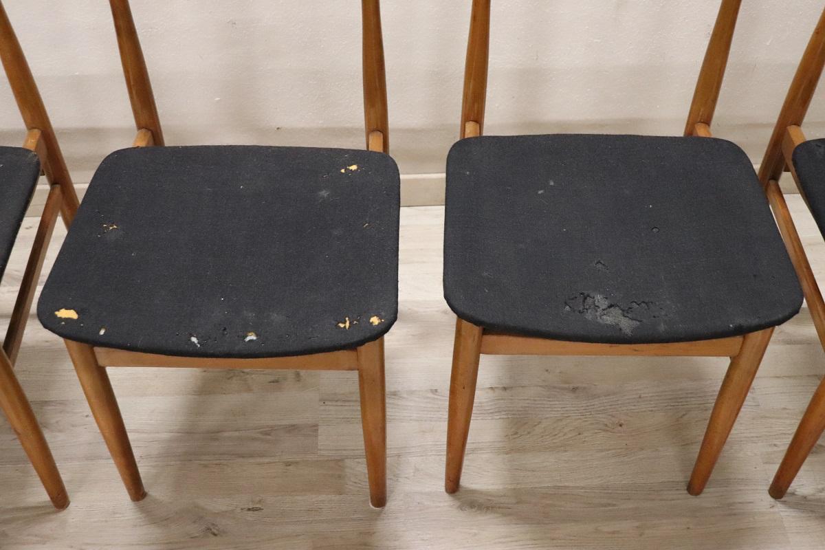 Set of Six Scandinavian Design Dining Chairs, 1960s For Sale 5