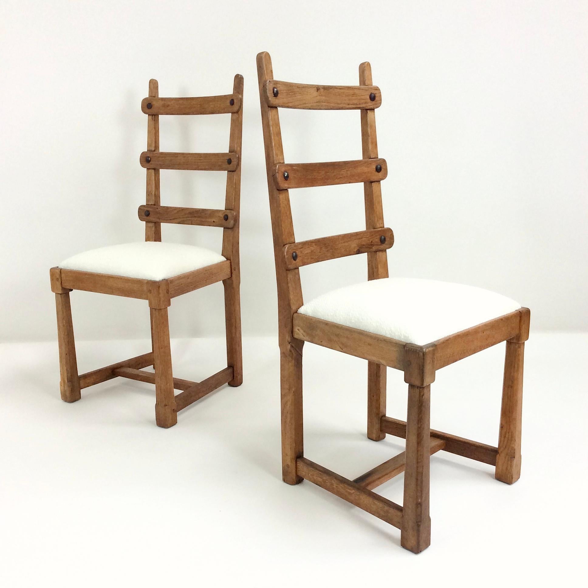 Mid-20th Century Set of Six Scandinavian Midcentury Oak Chairs, circa 1950