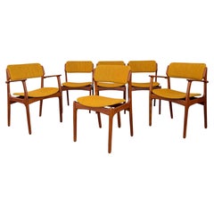 Set di sei sedie da pranzo in teak Modern Scandinavian di Erik Buch