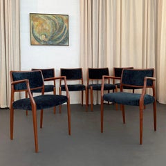 Ensemble de six chaises de salle à manger en teck The Modern Scandinavian par Niels Otto Møller