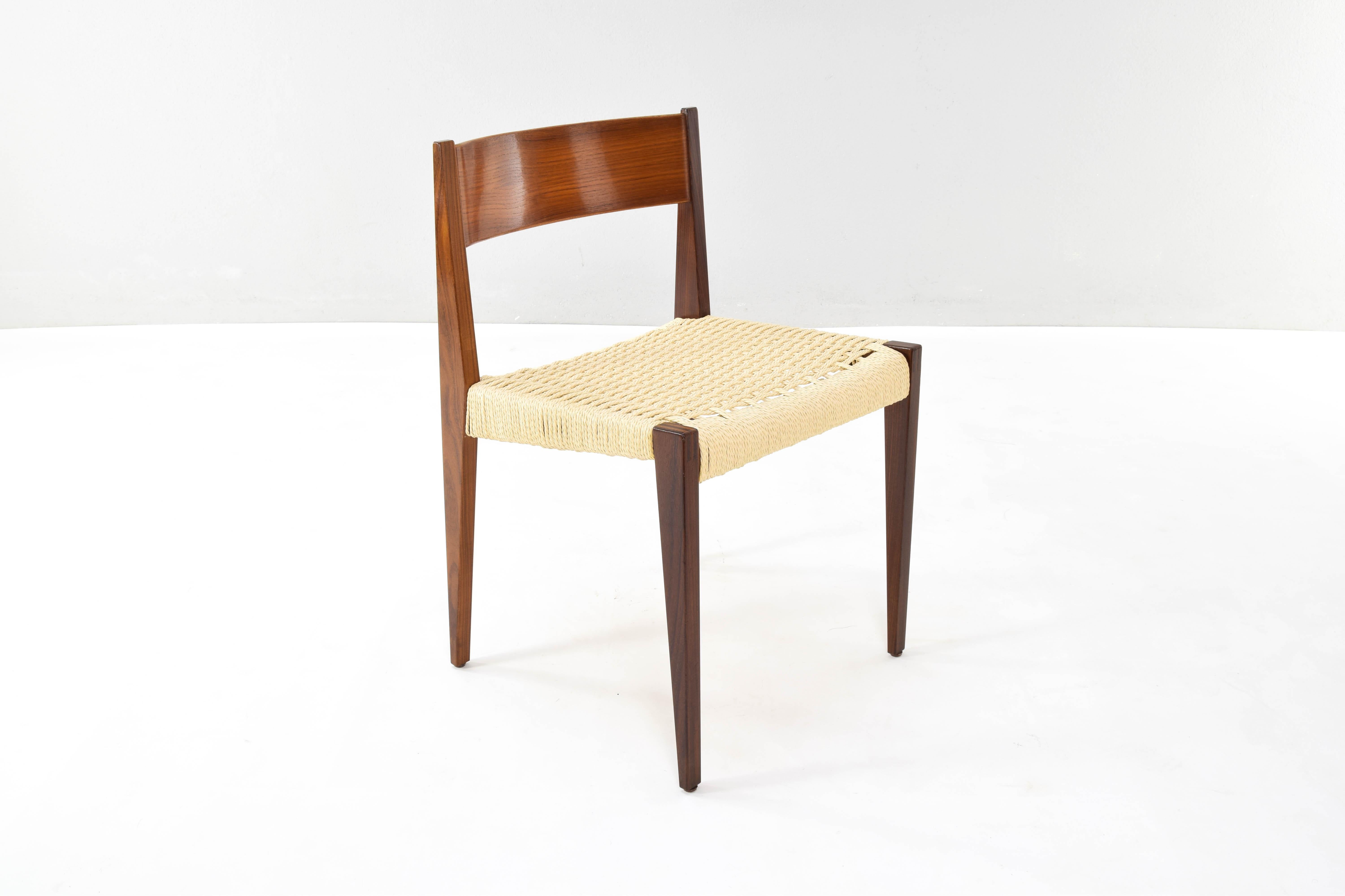 Set of Six Scandinavian Modern Teak Pia Chairs by Poul Cadovius, Denmark 60s 11