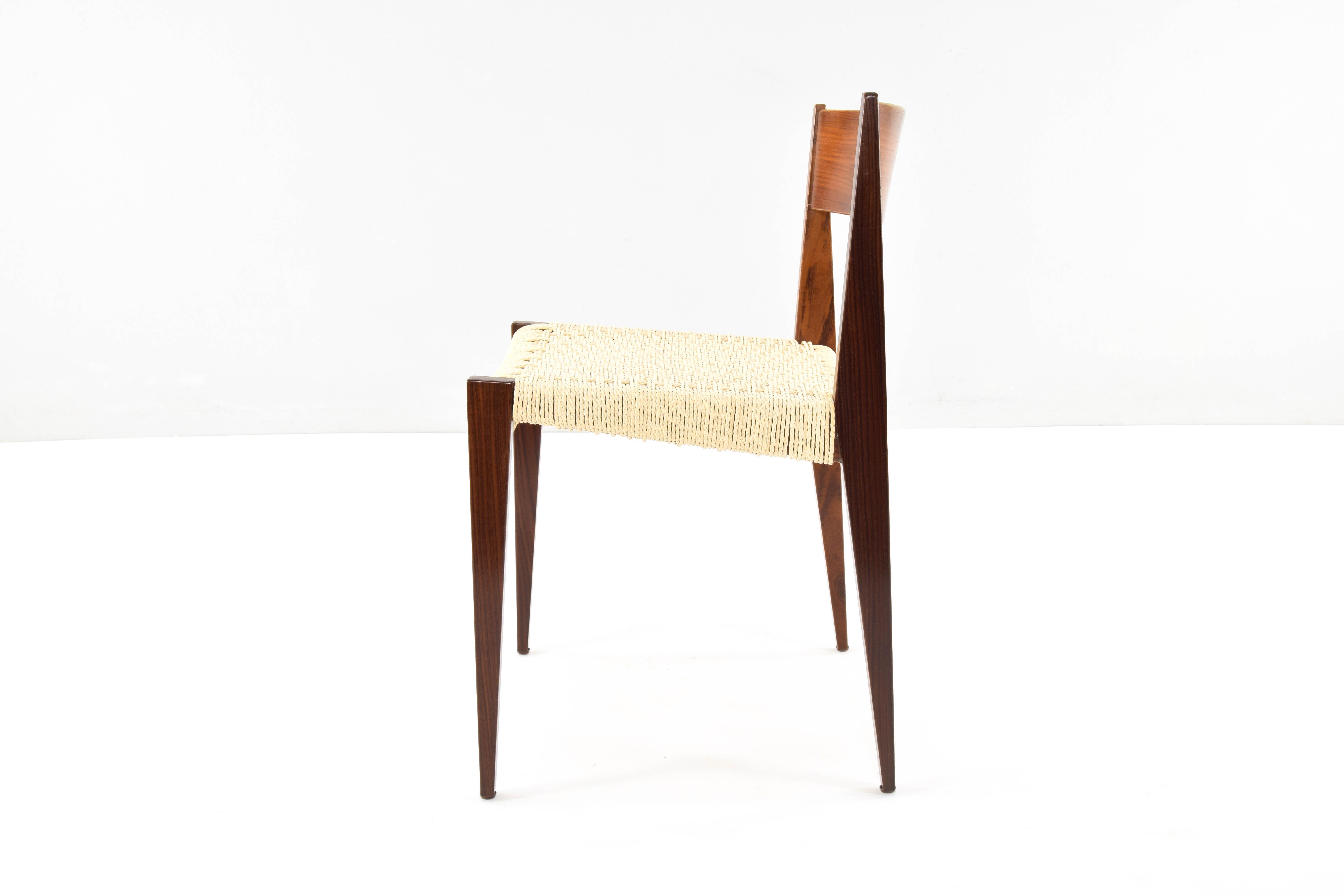 Set of Six Scandinavian Modern Teak Pia Chairs by Poul Cadovius, Denmark 60s 2