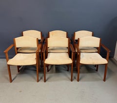 Set di sei poltrone impilabili in teak The Modern Scandinavian, Danimarca o Norvegia, anni '70