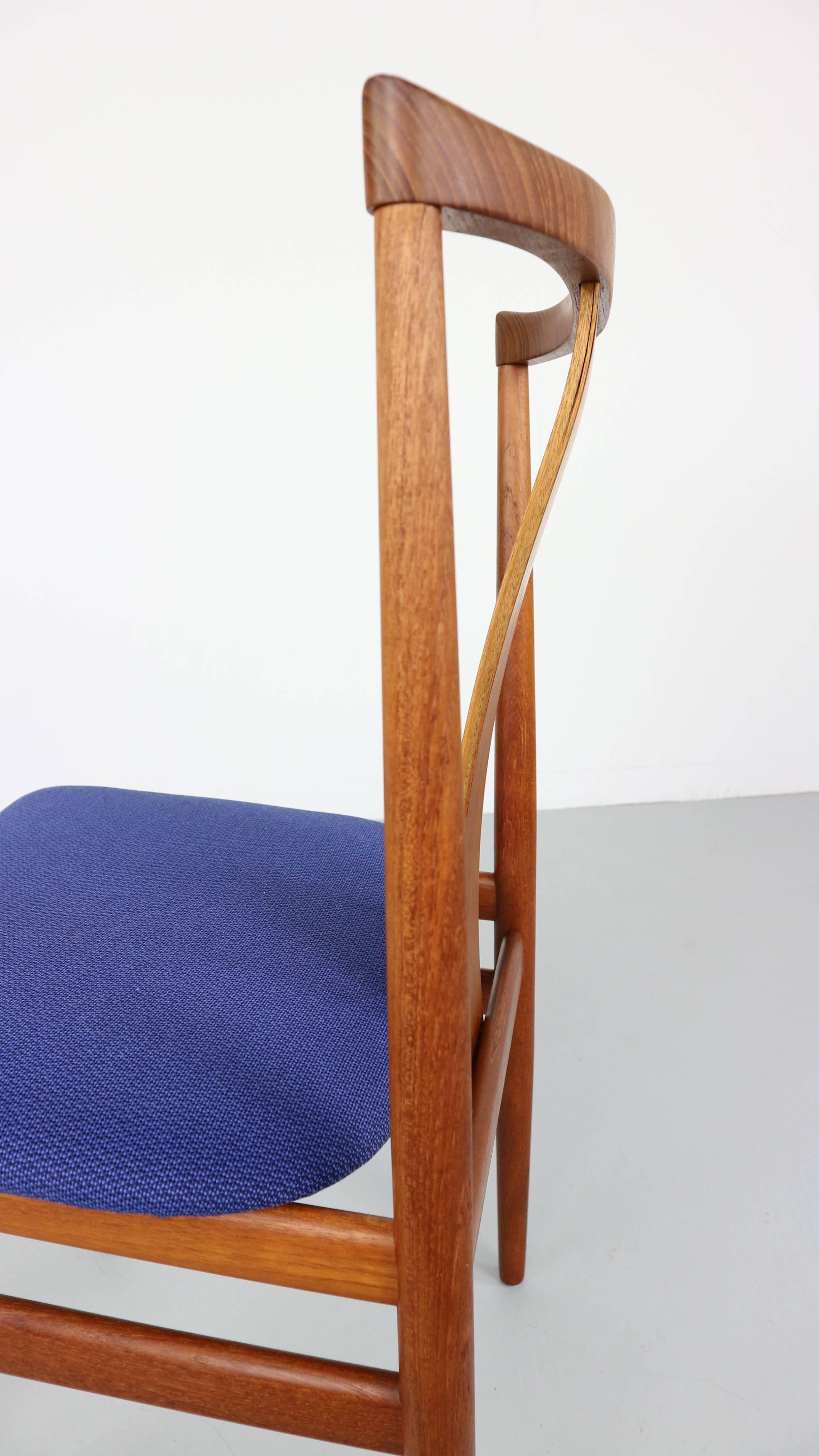 Set of Six Scandinavian Teak Chairs 1968, Hening Sørensen 4