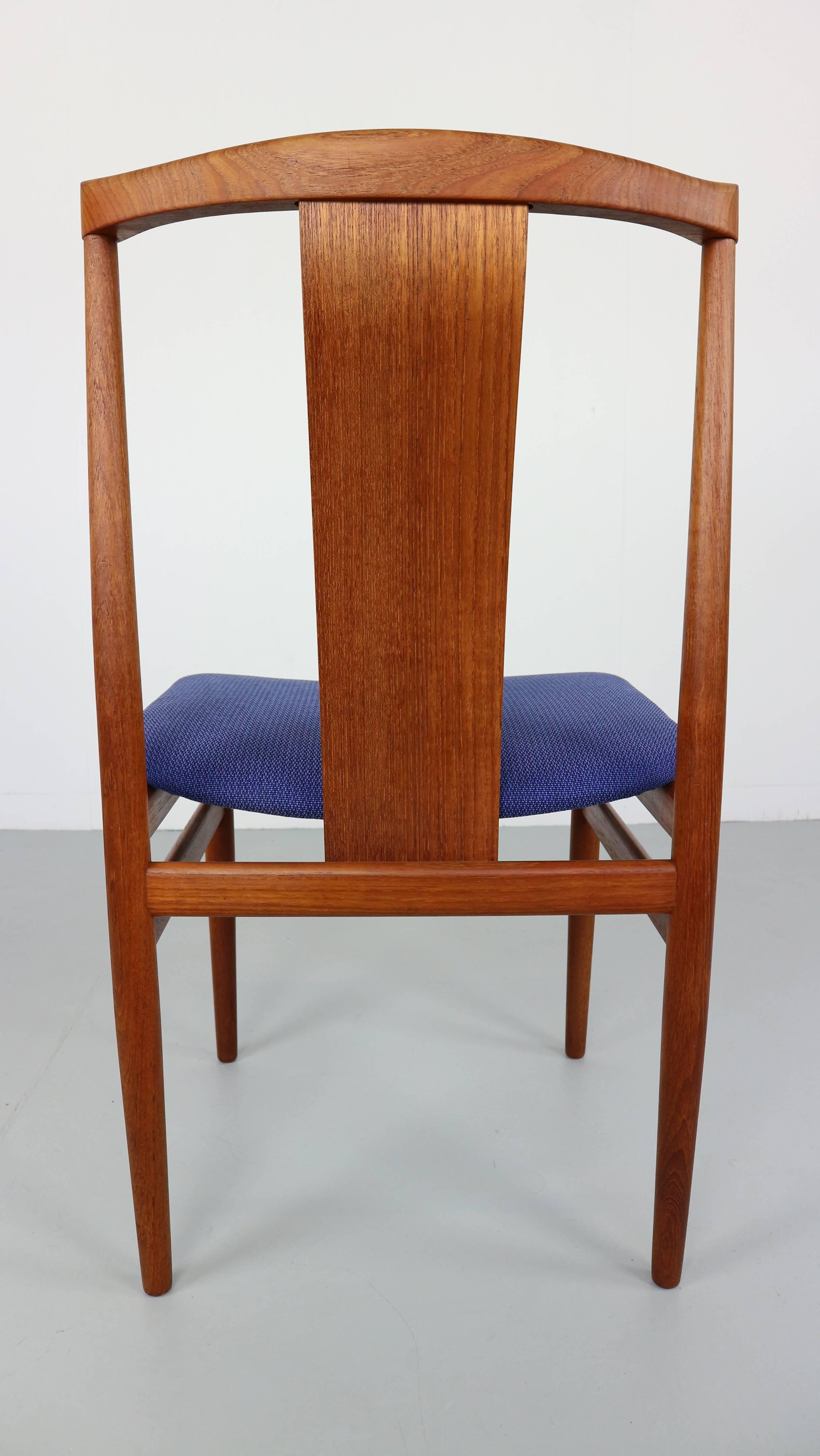 Set of Six Scandinavian Teak Chairs 1968, Hening Sørensen 6