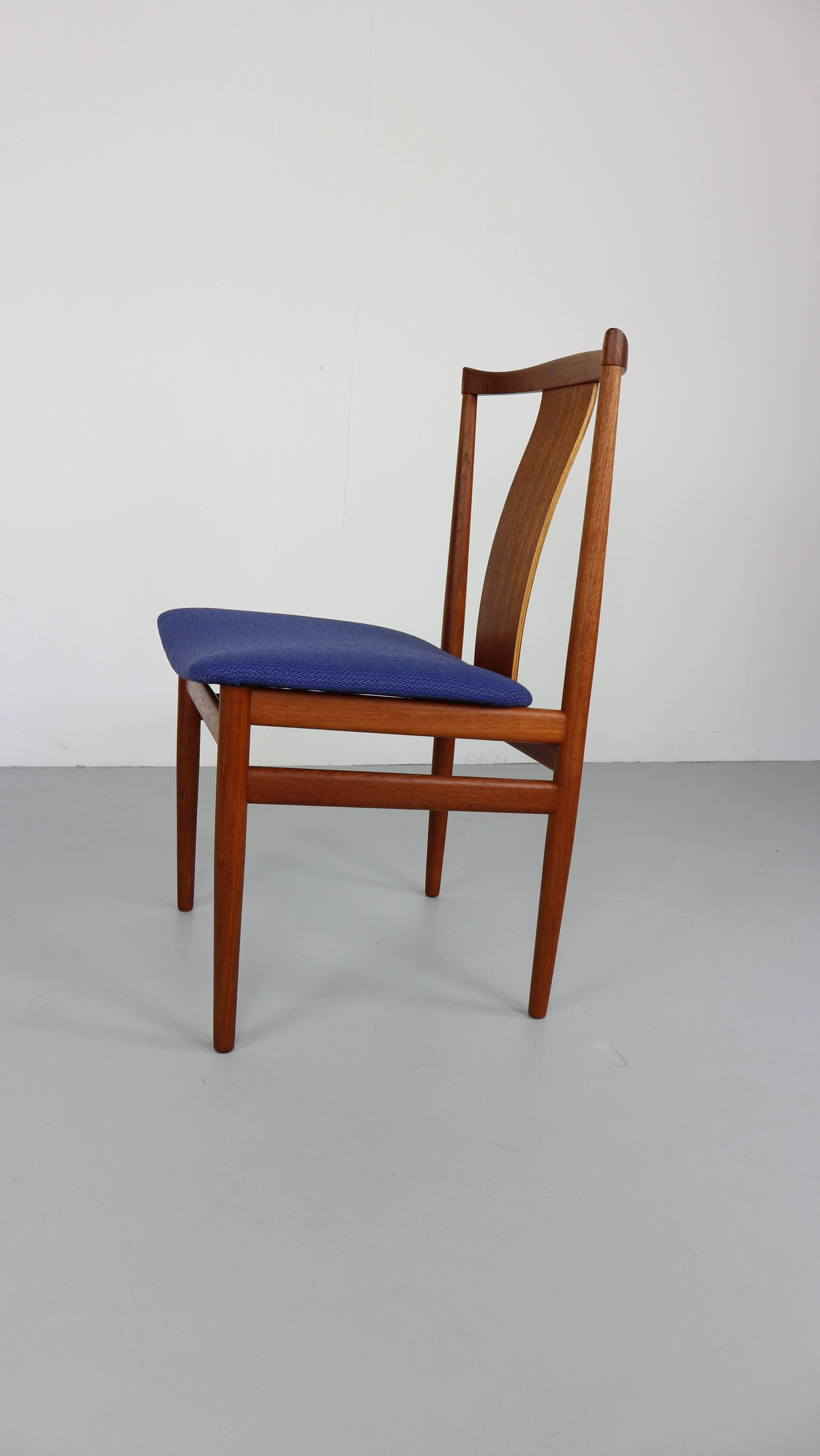 Scandinavian Modern Set of Six Scandinavian Teak Chairs 1968, Hening Sørensen