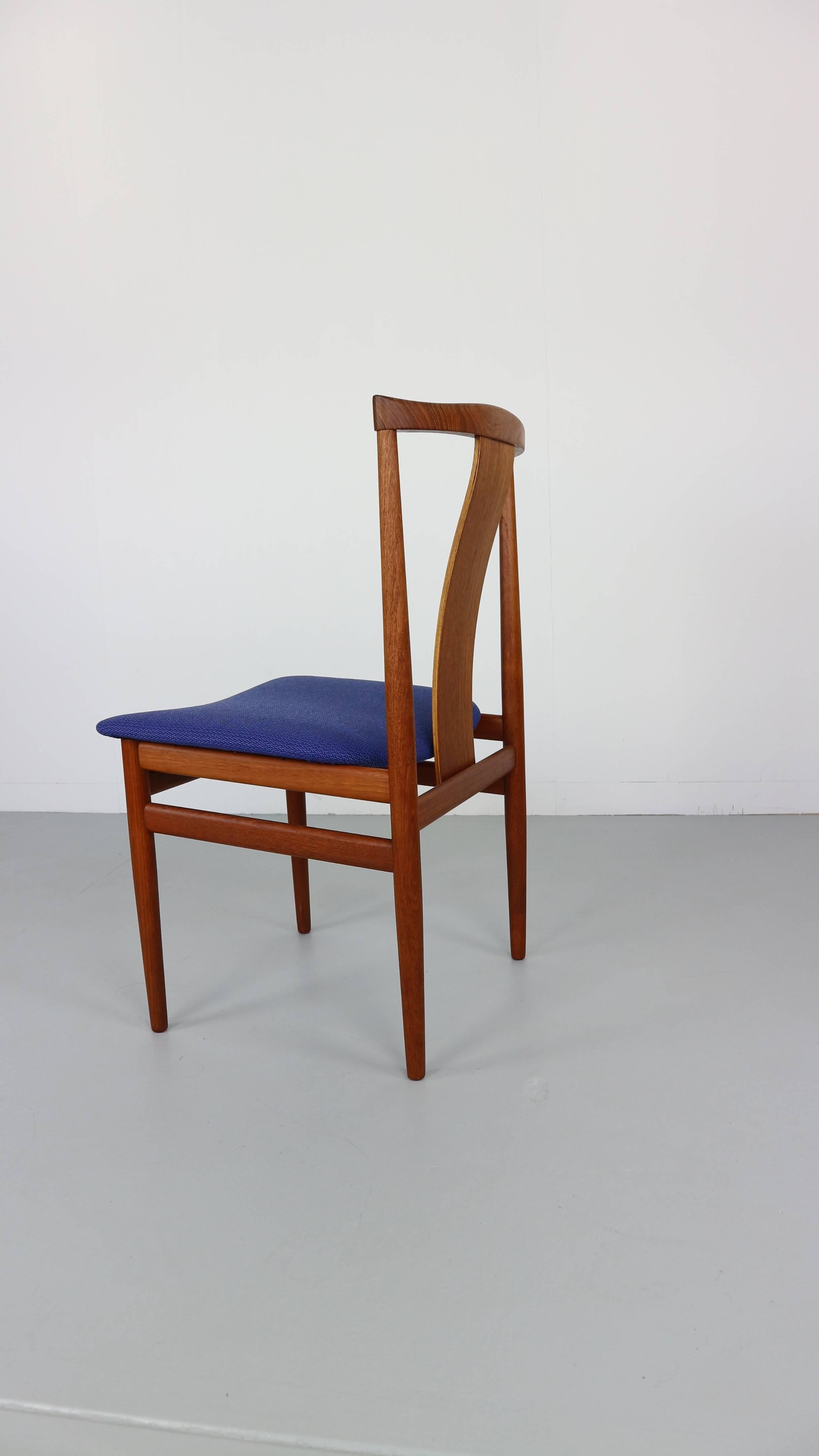 Danish Set of Six Scandinavian Teak Chairs 1968, Hening Sørensen