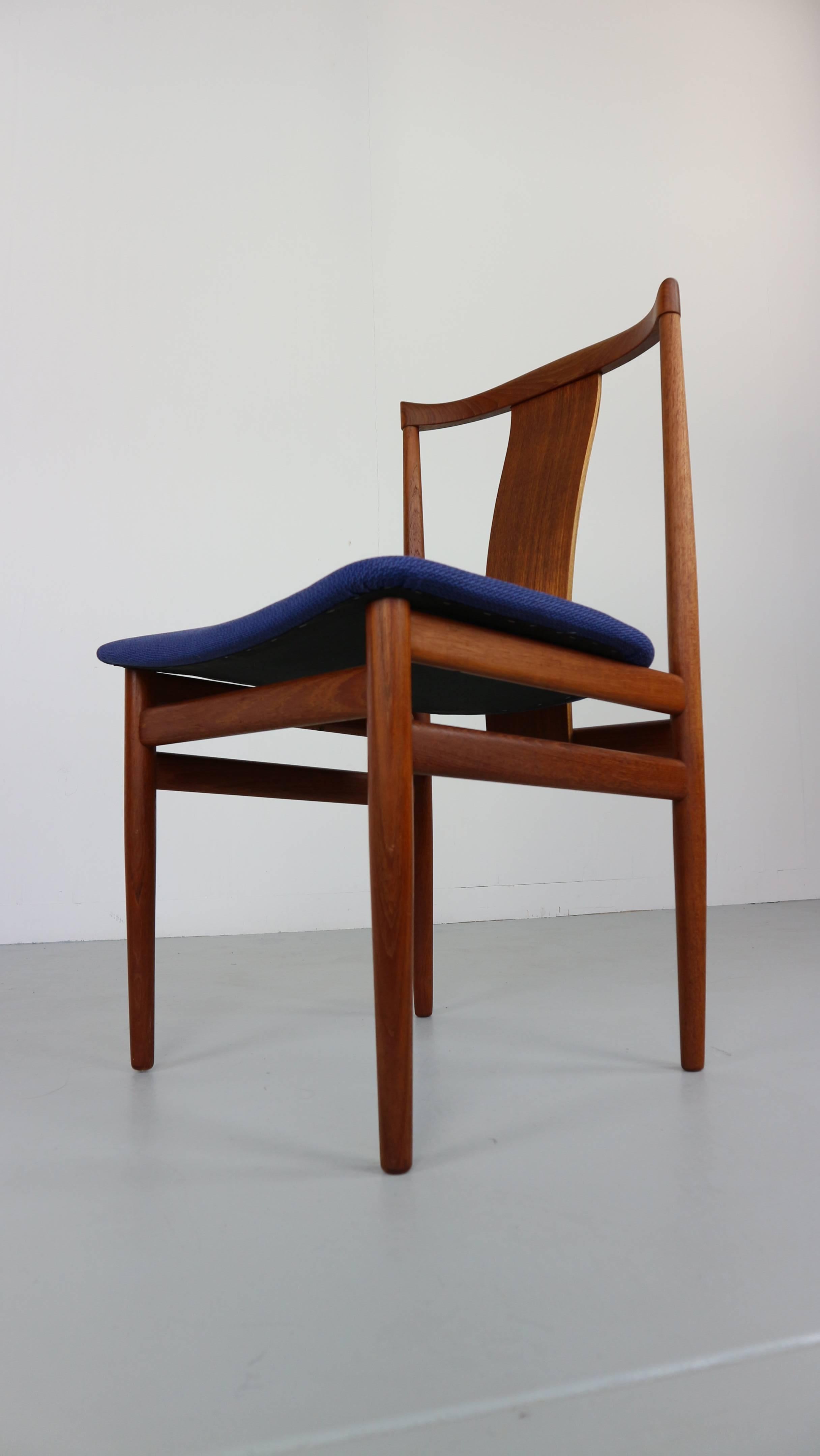 Set of Six Scandinavian Teak Chairs 1968, Hening Sørensen 3