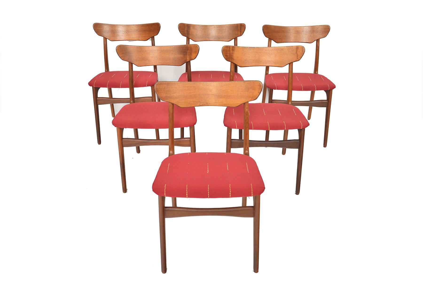 Set of Six Schionning and Elgaard Danish Teak Dining Chairs In Good Condition In Berkeley, CA