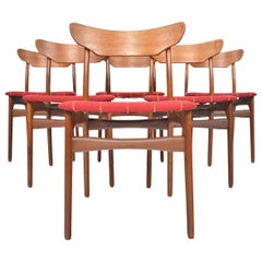 Set of Six Schionning and Elgaard Danish Teak Dining Chairs