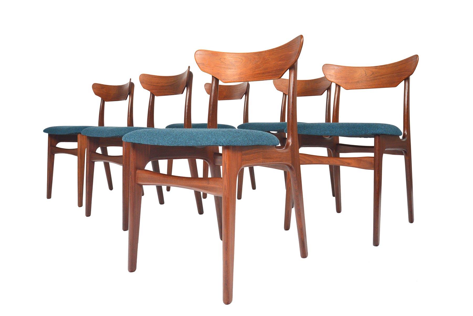 Set of Six Schionning & Elgaard Teak Dining Chairs In Excellent Condition In Berkeley, CA