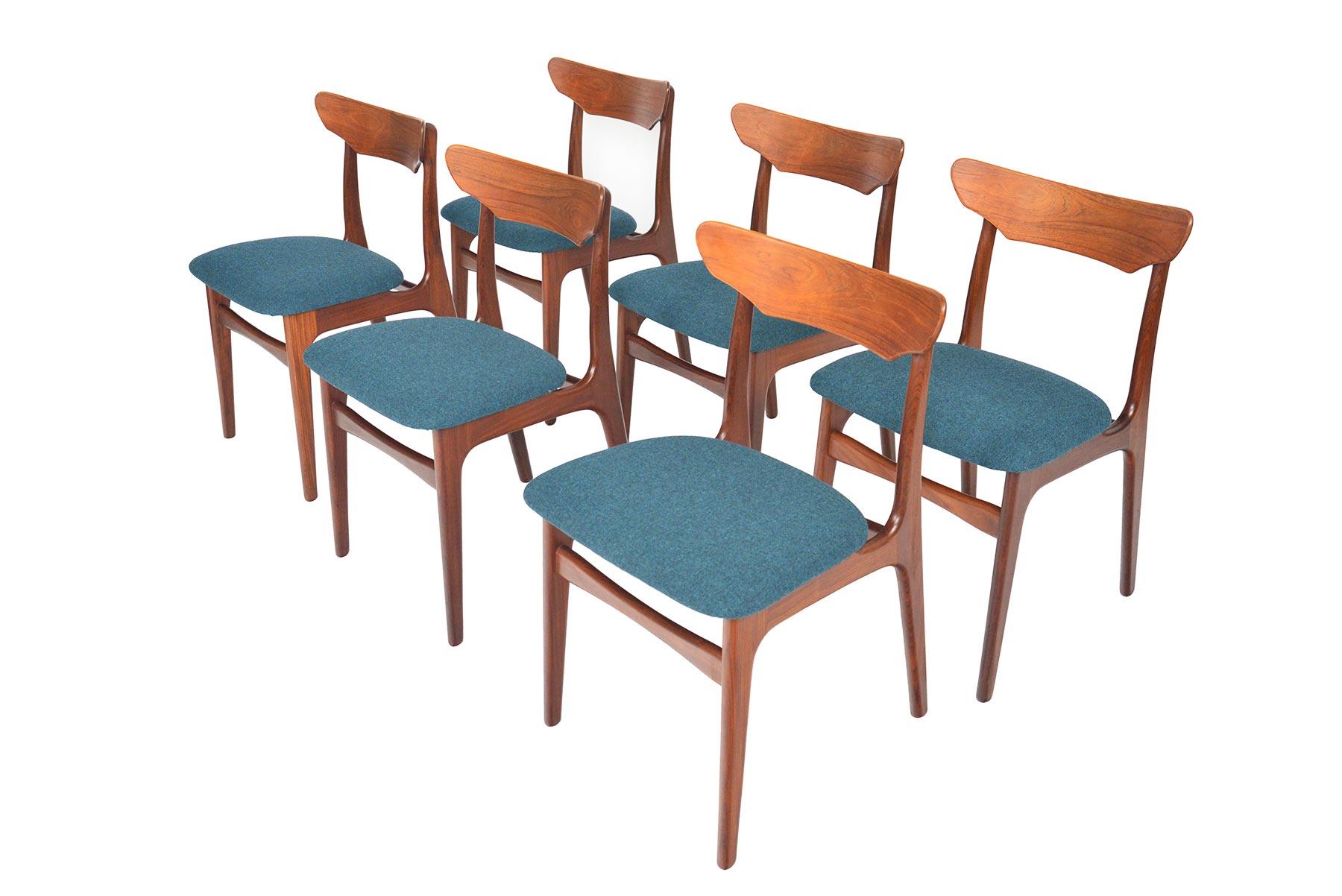 20th Century Set of Six Schionning & Elgaard Teak Dining Chairs
