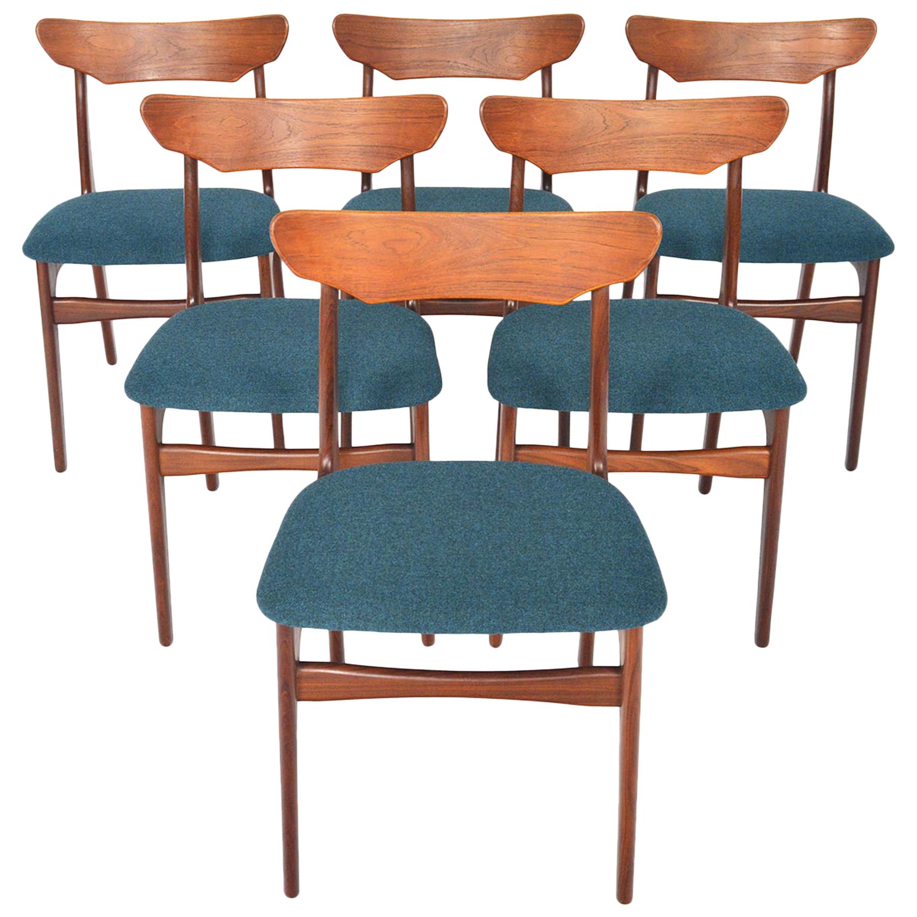 Set of Six Schionning & Elgaard Teak Dining Chairs