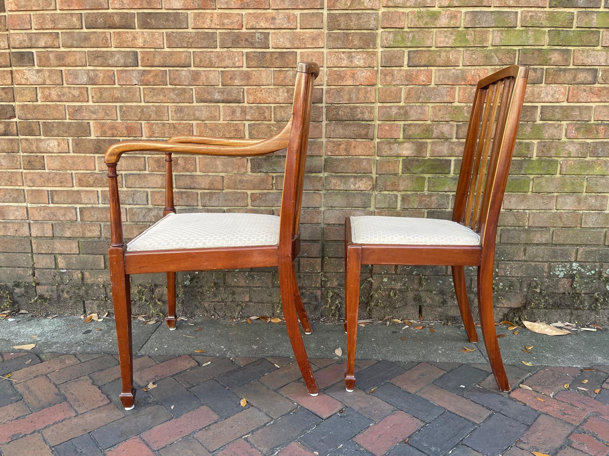 Set of Six Scottish Art Deco Dining Chairs, Early 20th Century For Sale 9