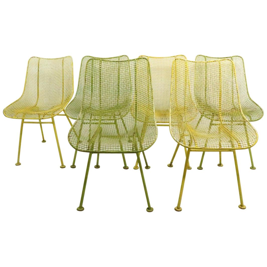 Set of Six Sculptura Dining Chairs by Woodard