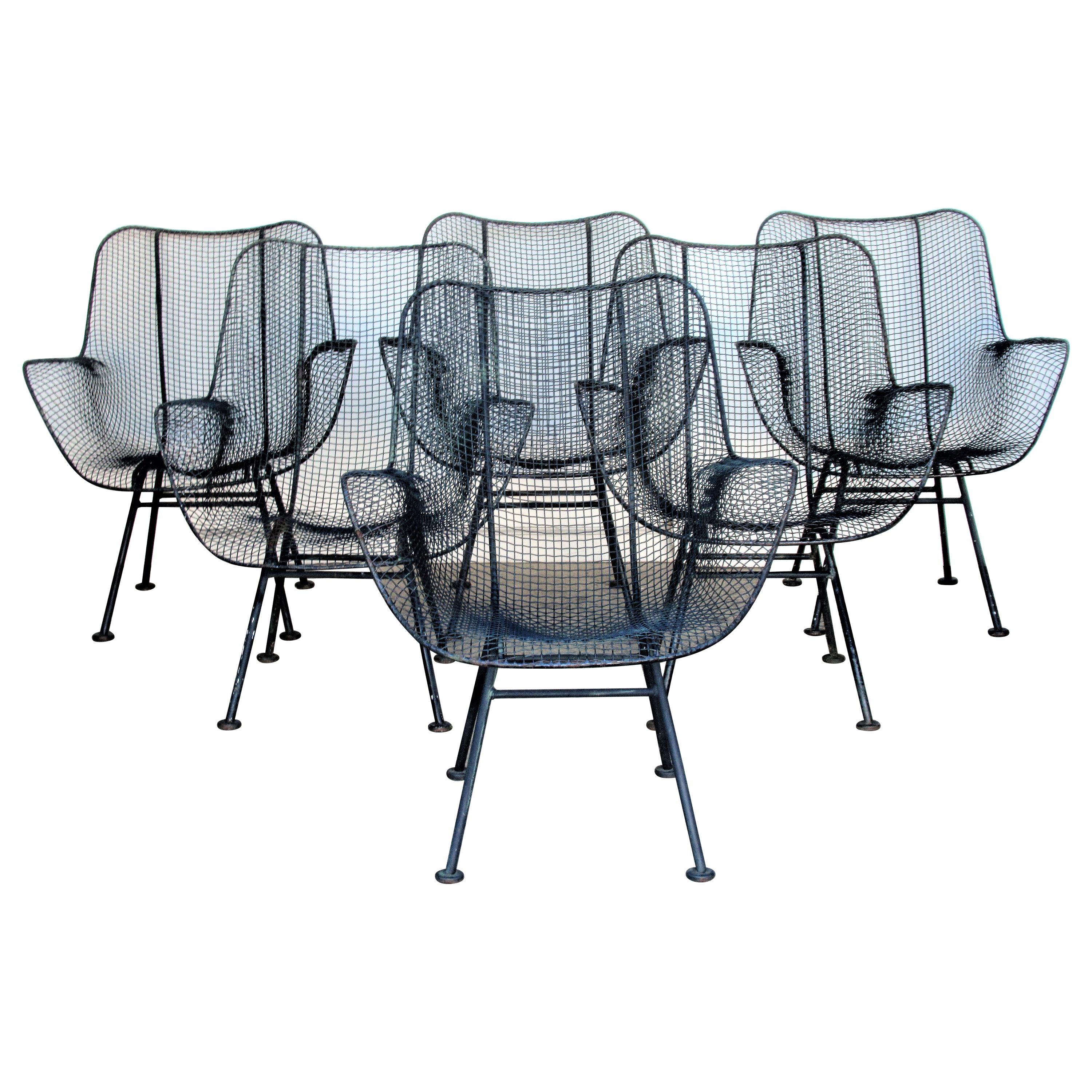 Set of Six Sculptura Lounge Chairs by Russell Woodard