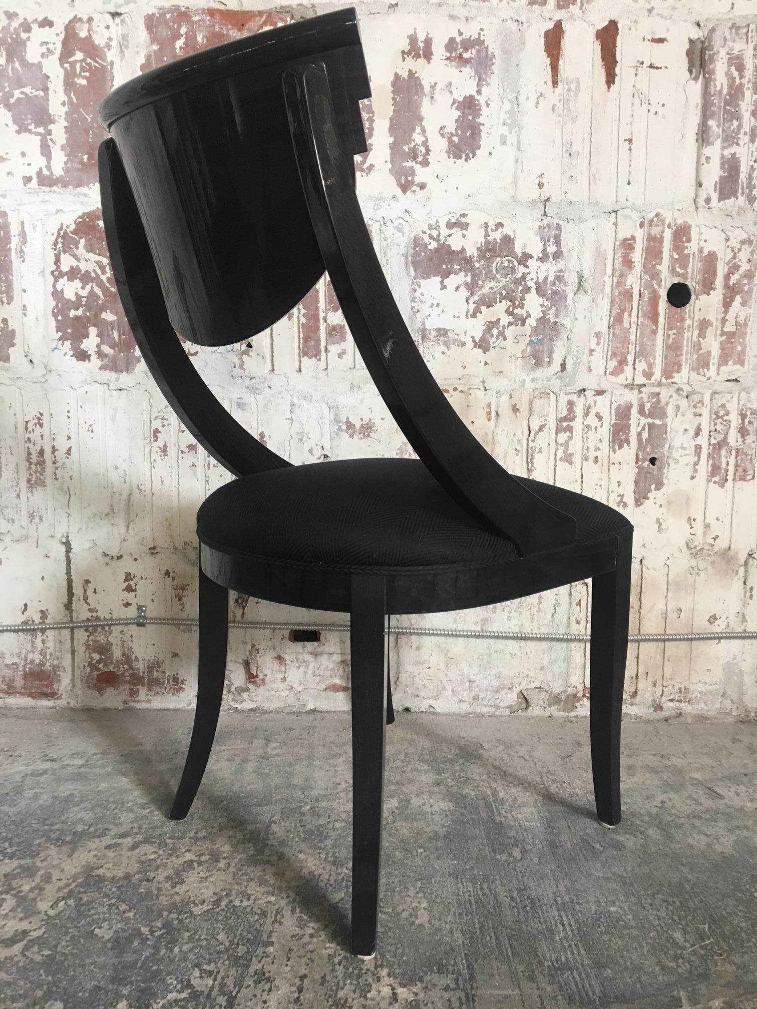 Art Deco Set of Six Sculptural Dining Chairs by Pietro Constantini for Ello