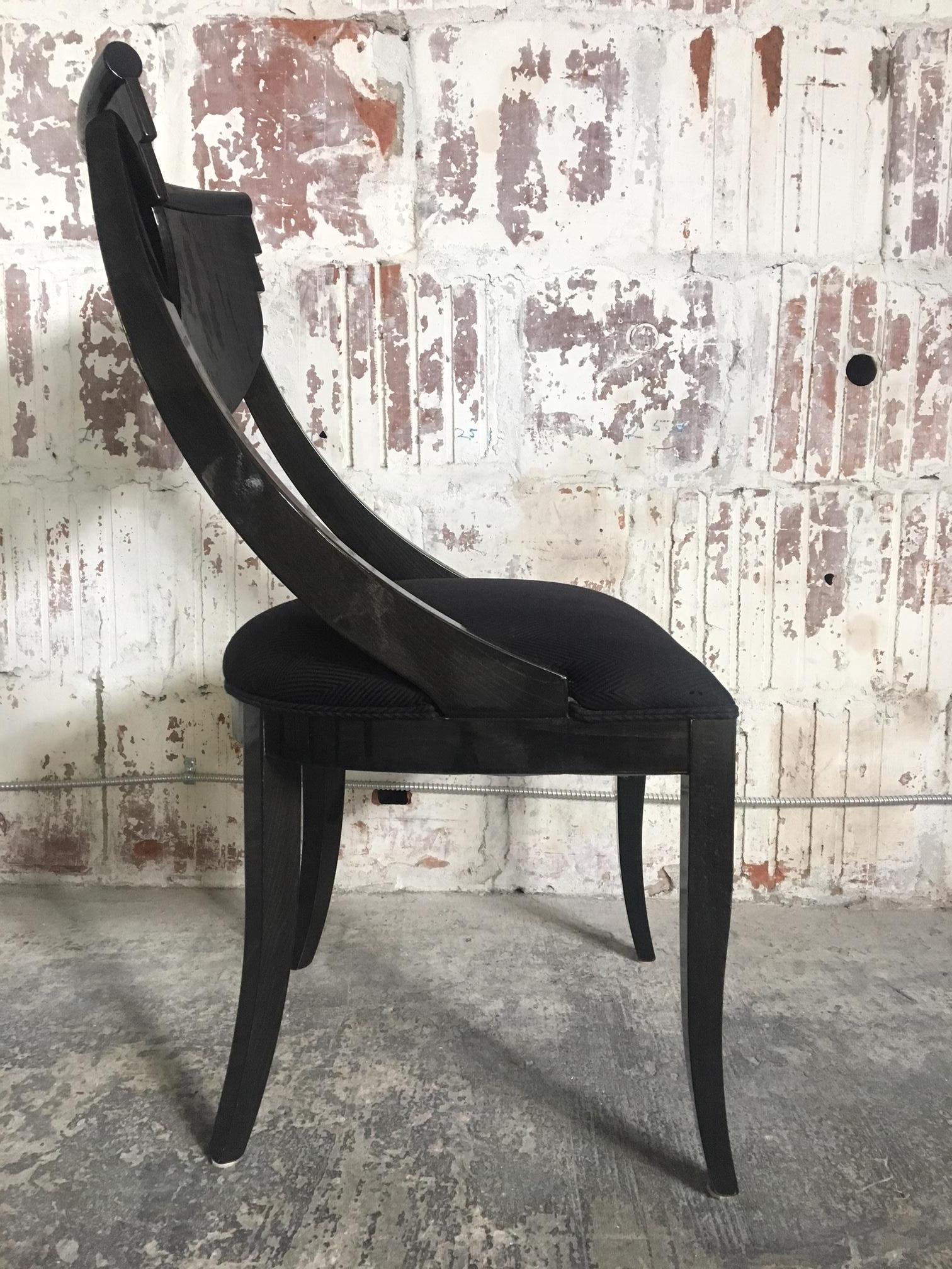 Set of Six Sculptural Dining Chairs by Pietro Constantini for Ello In Excellent Condition In Jacksonville, FL