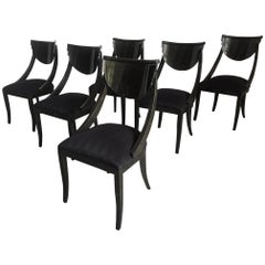 Set of Six Sculptural Dining Chairs by Pietro Constantini for Ello