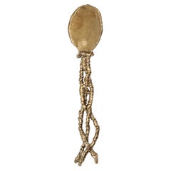 Set of Six Sculptural Handcrafted Cast Bronze Spoons by Daiana Meligrana