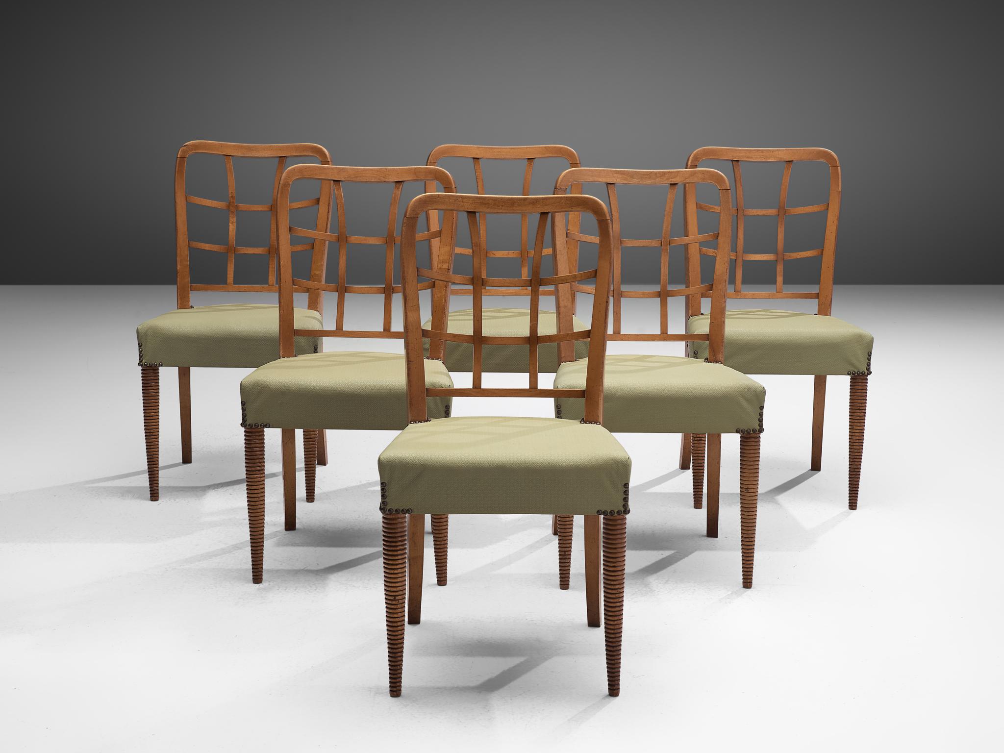 set of six dining chairs