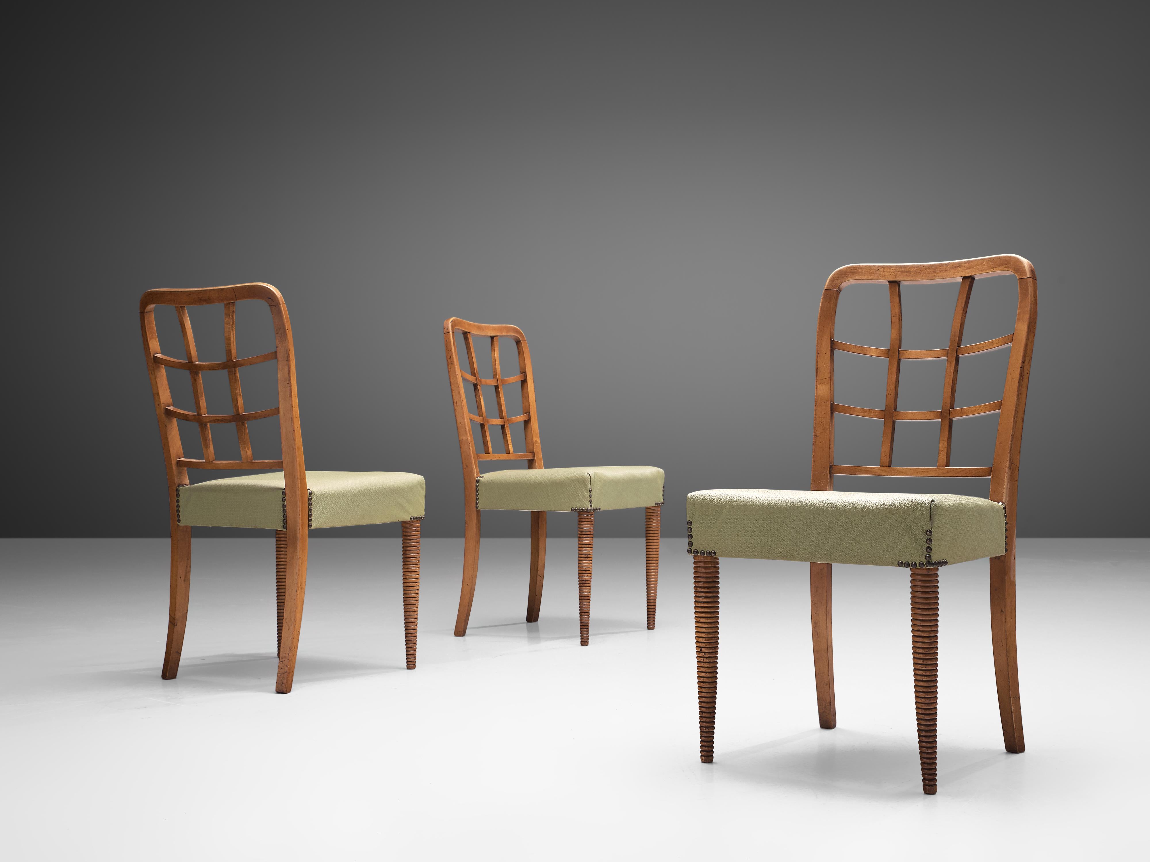 Mid-20th Century Set of Six Sculptural Italian Dining Chairs