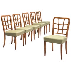 Set of Six Sculptural Italian Dining Chairs