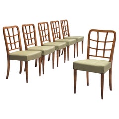 Set of Six Sculptural Italian Dining Chairs