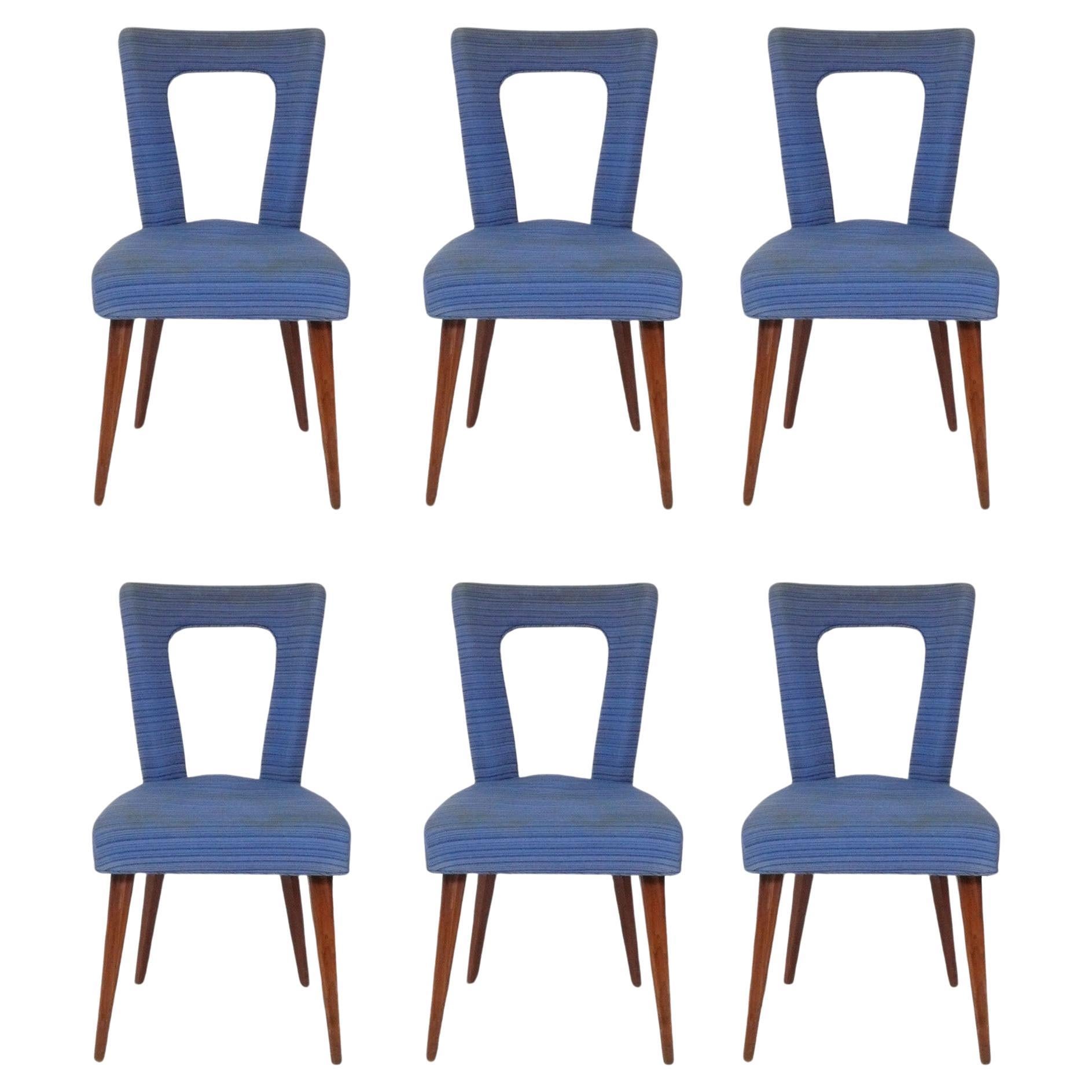 Set di sei sedie da pranzo italiane scultoree rivestite con la tua Fabrice