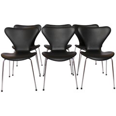 Set of Six Series 7 Chairs, Model 3107 by Arne Jacobsen and Fritz Hansen, 1967