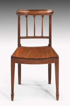 Set of Six Sheraton Period Mahogany Framed Chairs