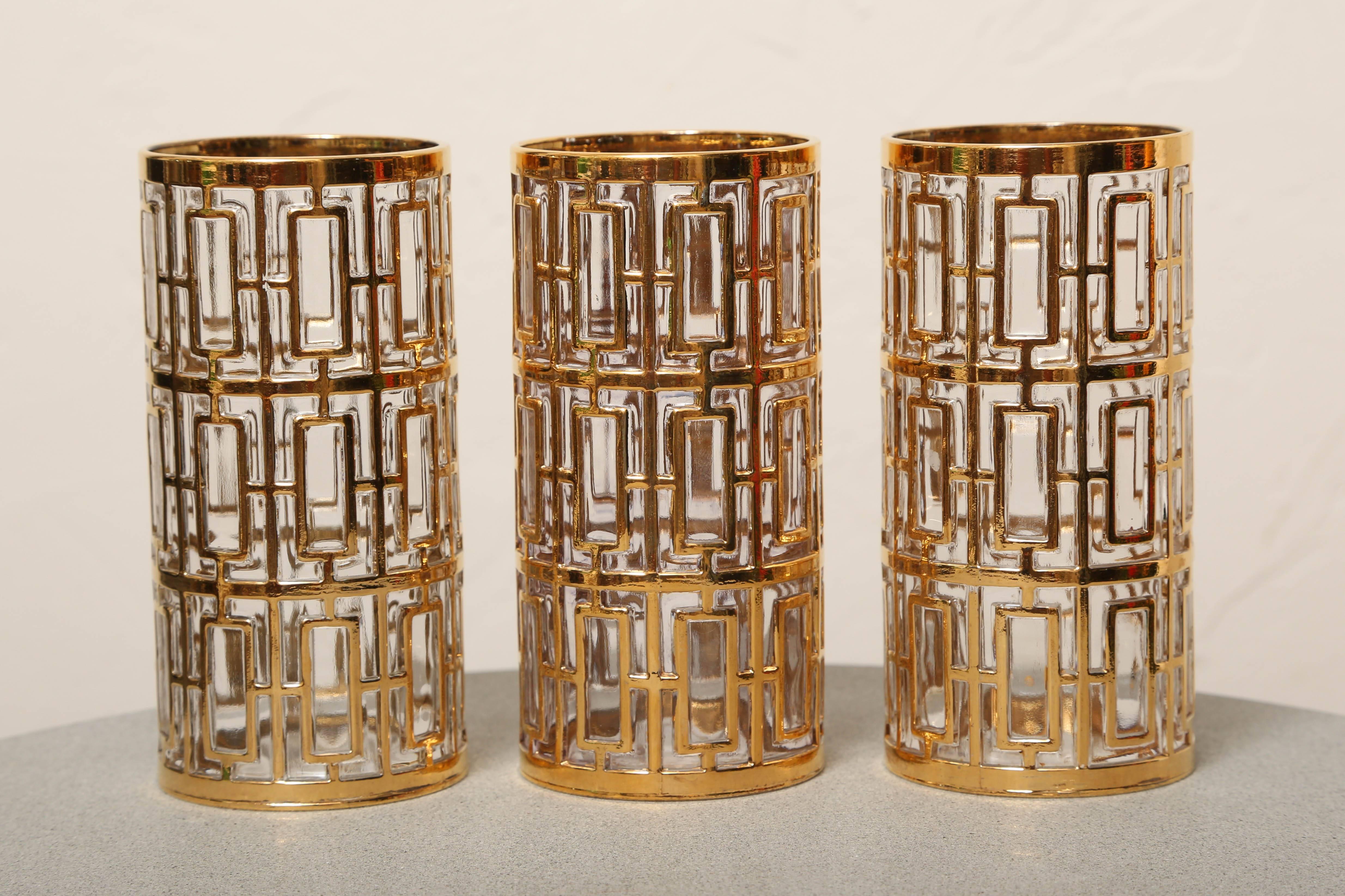 American Set of Six Shoji Highball Glasses by Imperial Glass