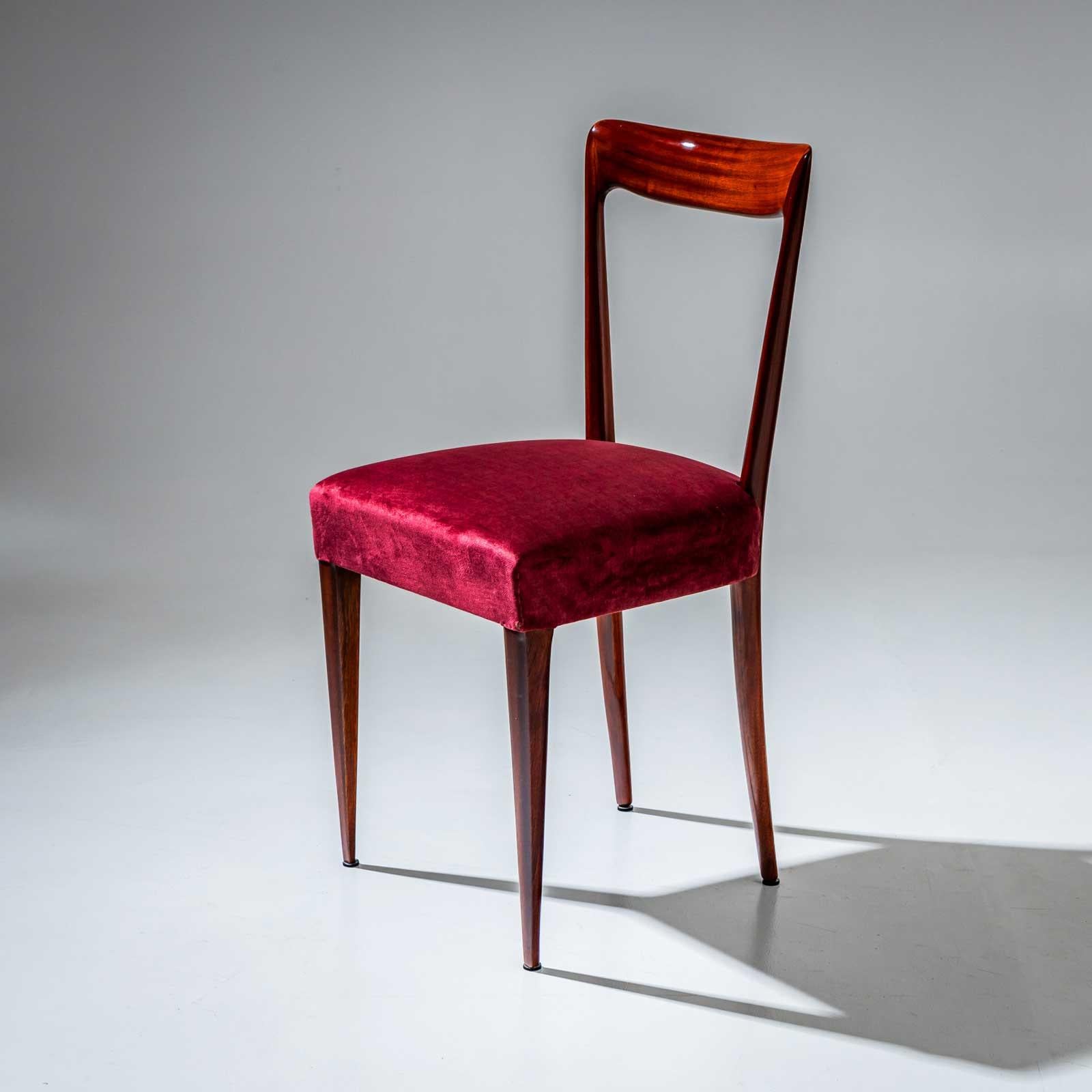 Ensemble de six chaises d'appoint, attribuées à Ico Parisi, Italie, années 1940 en vente 4