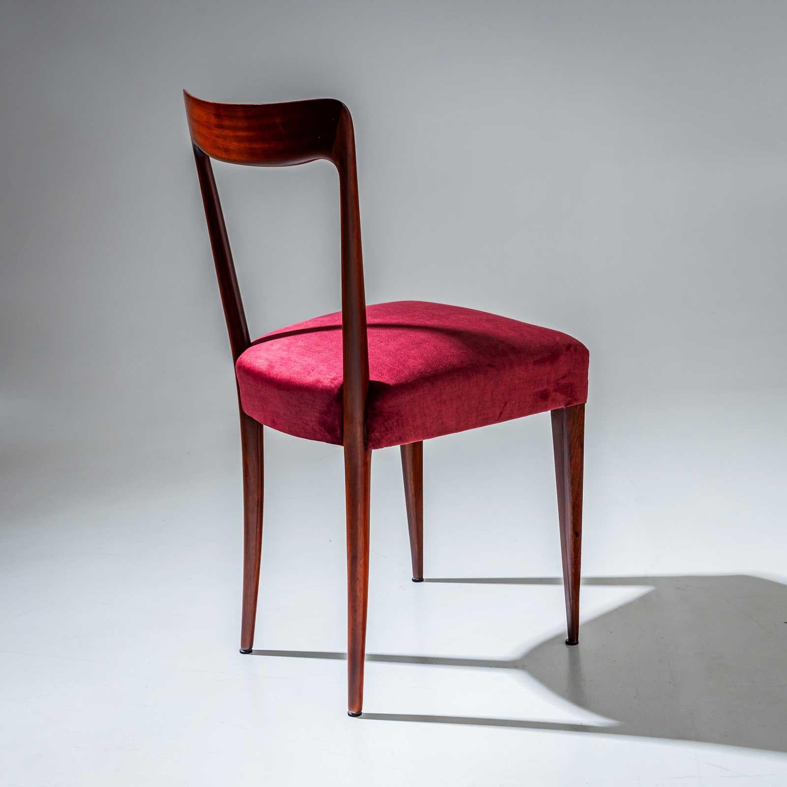 Ensemble de six chaises d'appoint, attribuées à Ico Parisi, Italie, années 1940 en vente 5