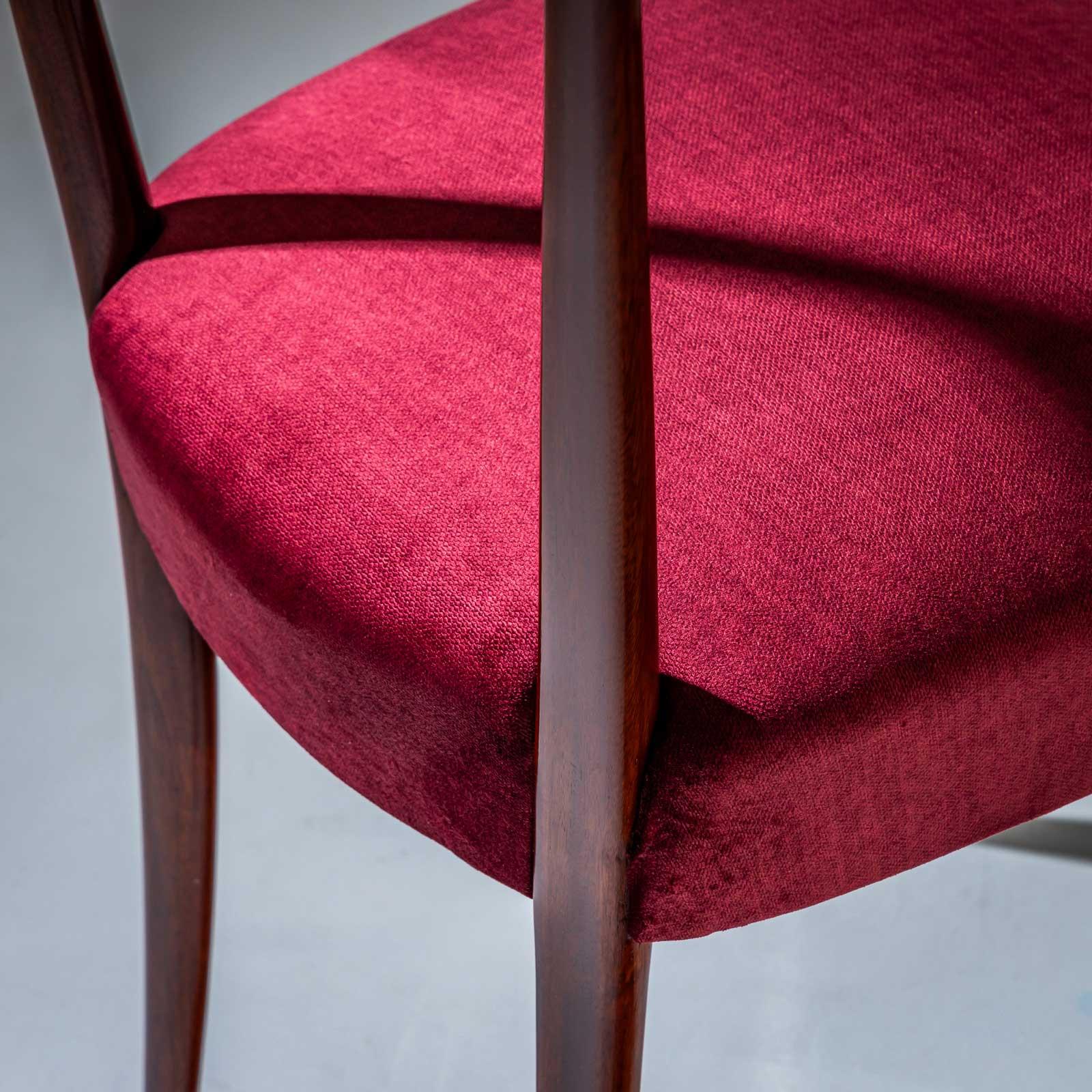 Ensemble de six chaises d'appoint, attribuées à Ico Parisi, Italie, années 1940 en vente 6