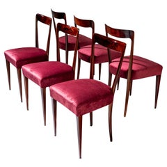 Ensemble de six chaises d'appoint, attribuées à Ico Parisi, Italie, années 1940