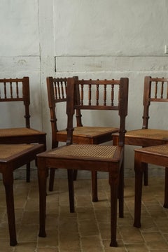 Set of Six Side Neoclassical Chairs by M.G. Bindesbøll, Denmark, ca. 1840