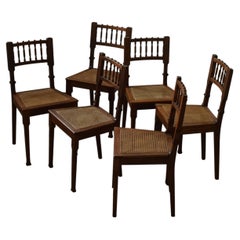 Set of Six Side Neoclassical Chairs by M.G. Bindesbøll, Denmark, ca. 1840