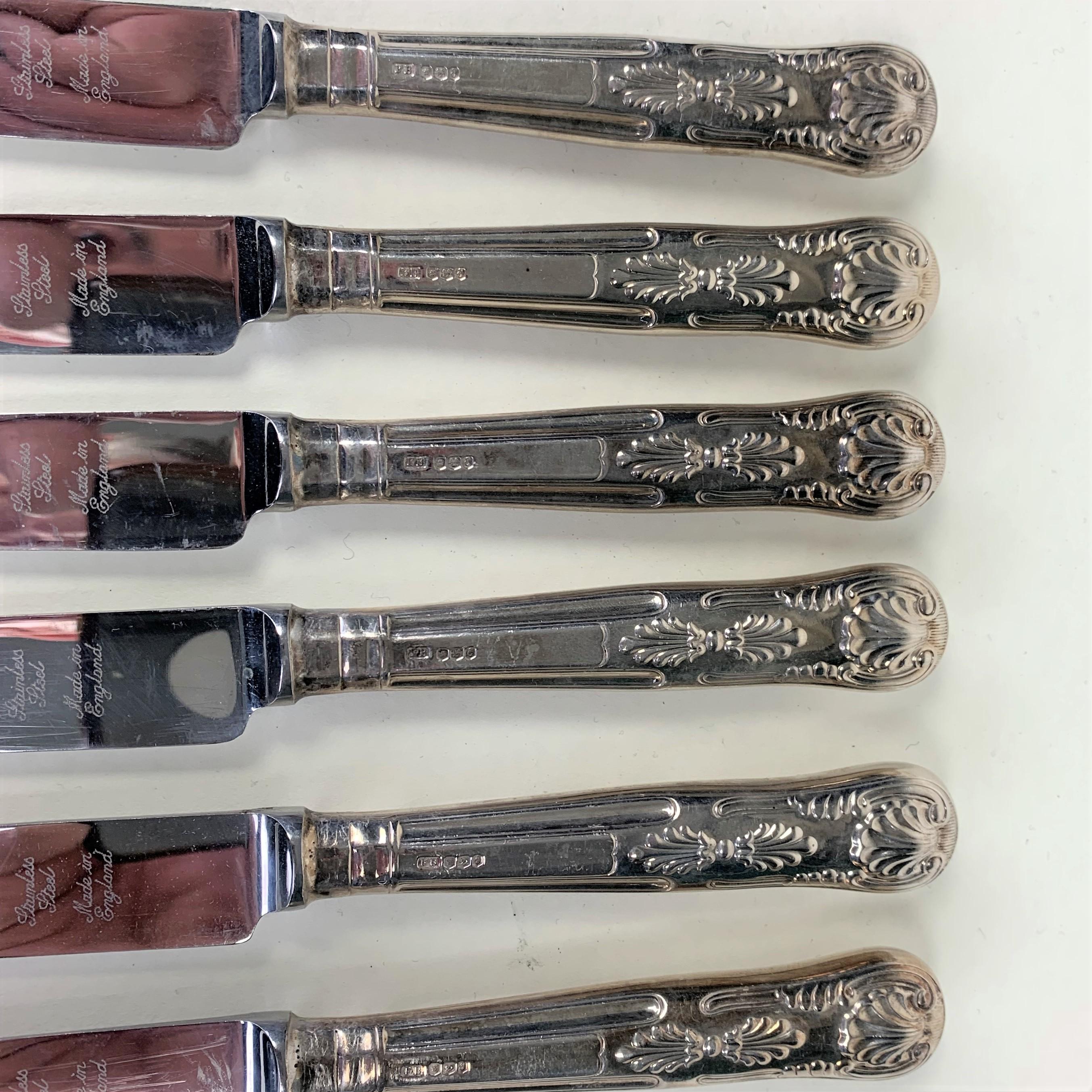 silver handled knives