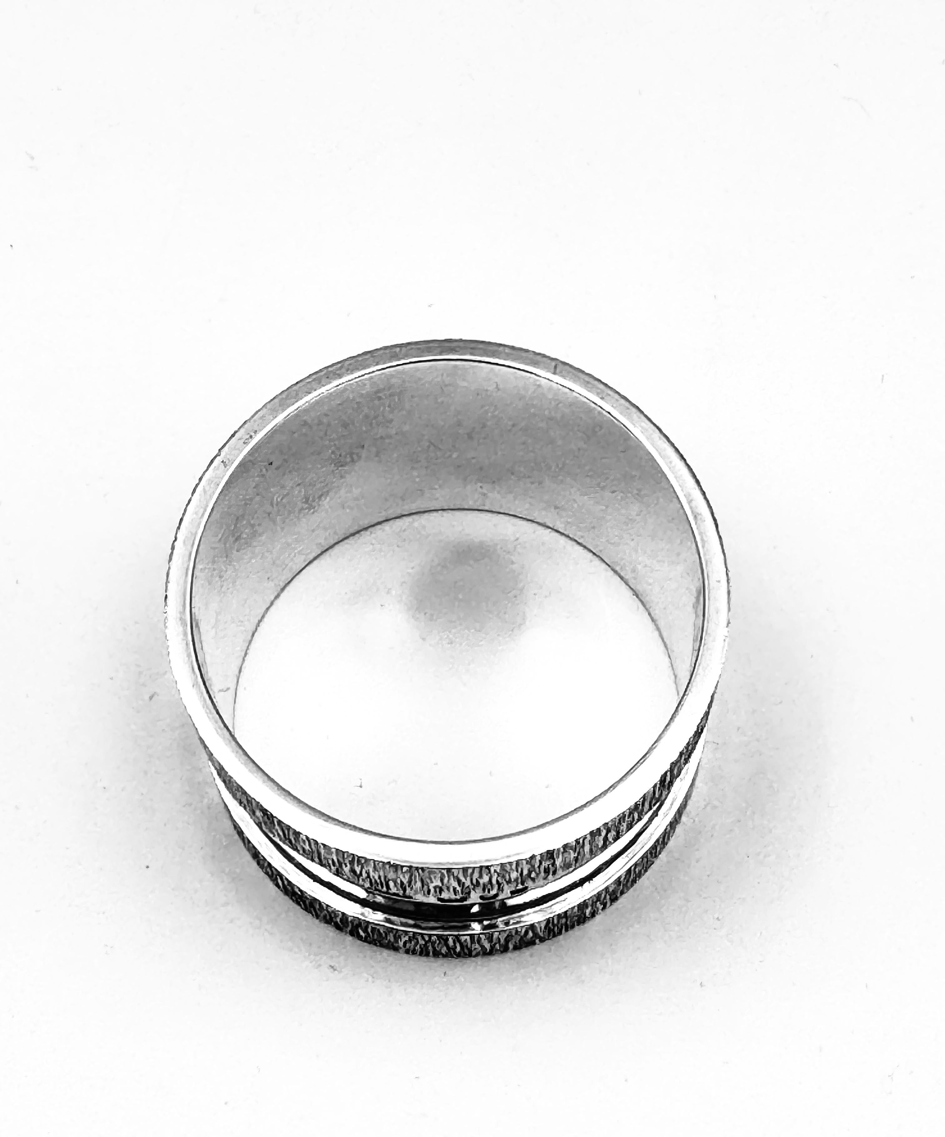 Fine XX secolo Set di sei portatovaglioli in argento in vendita