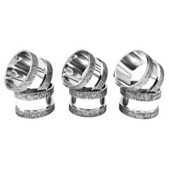 Set of Six Silver Napkin Rings