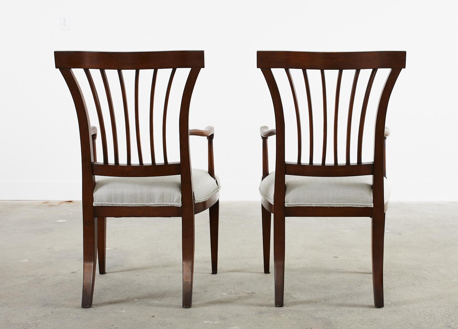 Set di sei poltrone da pranzo con schienale a doghe di John Hall Design in vendita 3