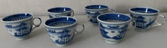 Set of Six Small Antique Traditional Chinese Teacups