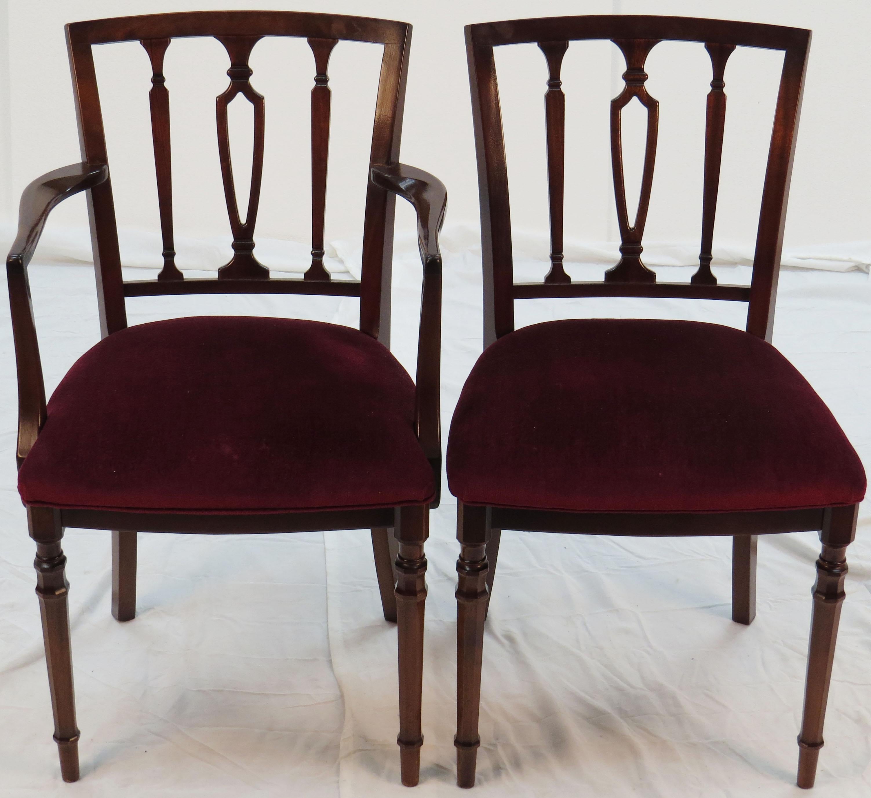 Set of Six Small Regency Style Mahogany Dining Room Chairs In Good Condition In Atlanta, GA