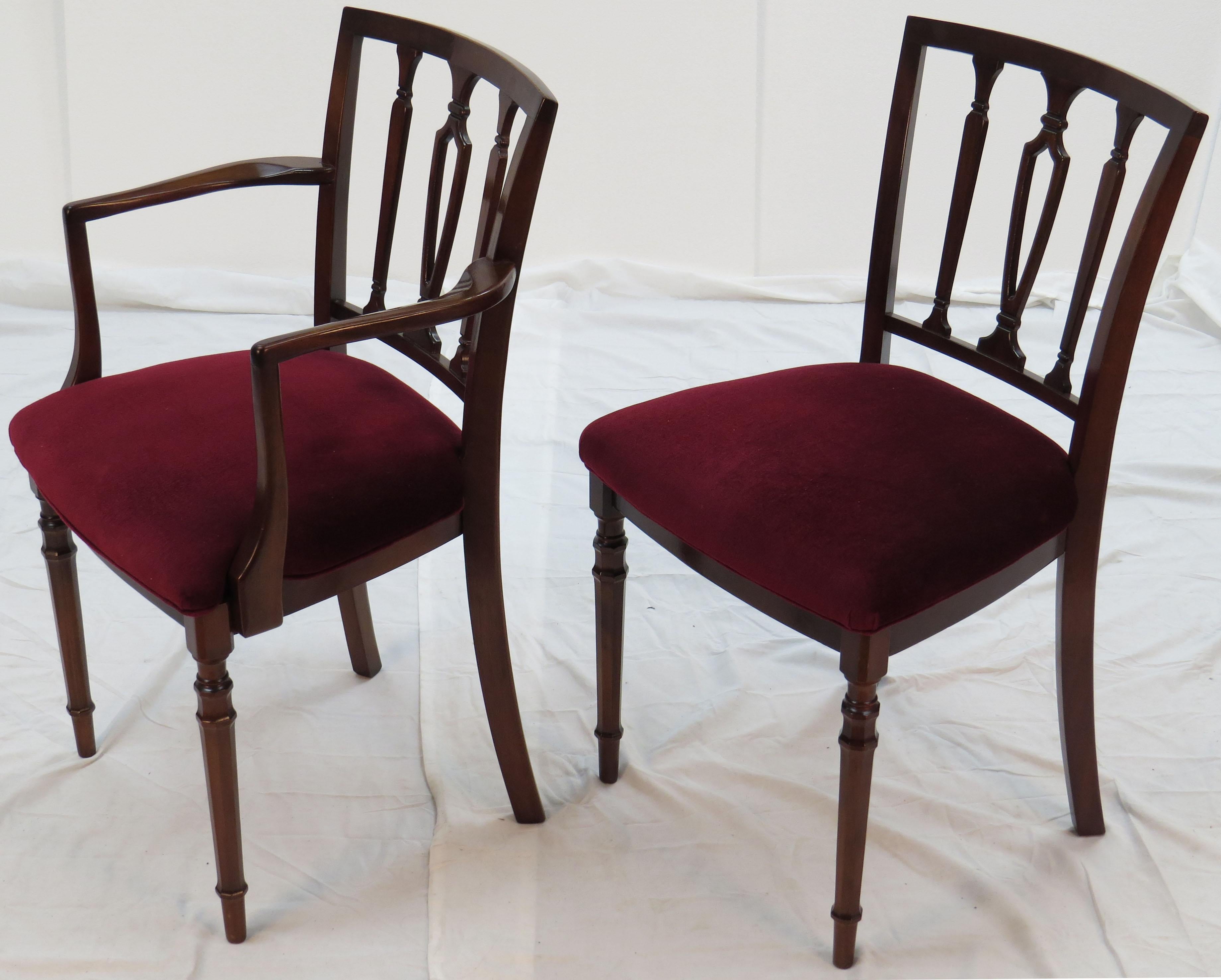 Set of Six Small Regency Style Mahogany Dining Room Chairs 1
