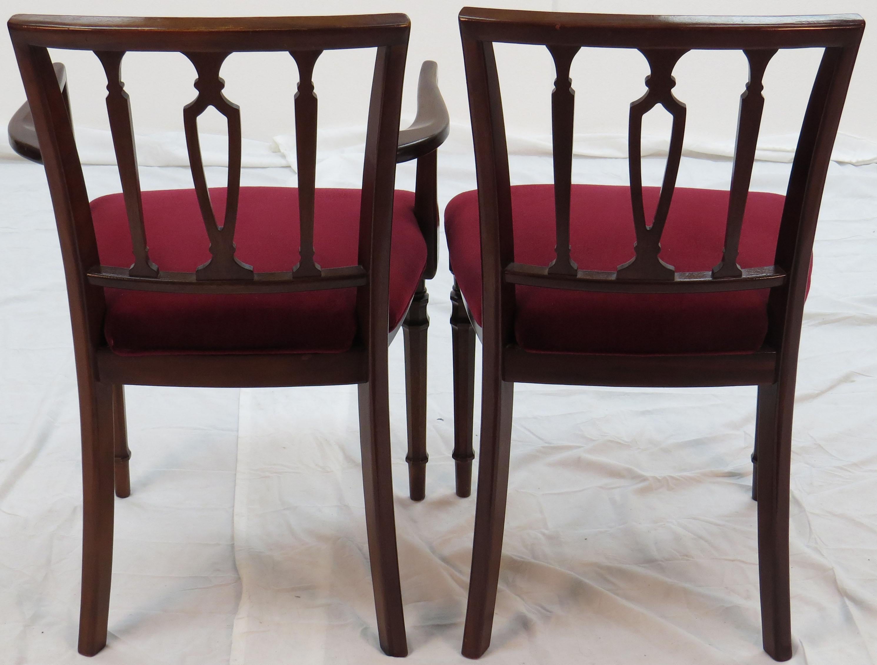 Set of Six Small Regency Style Mahogany Dining Room Chairs 2