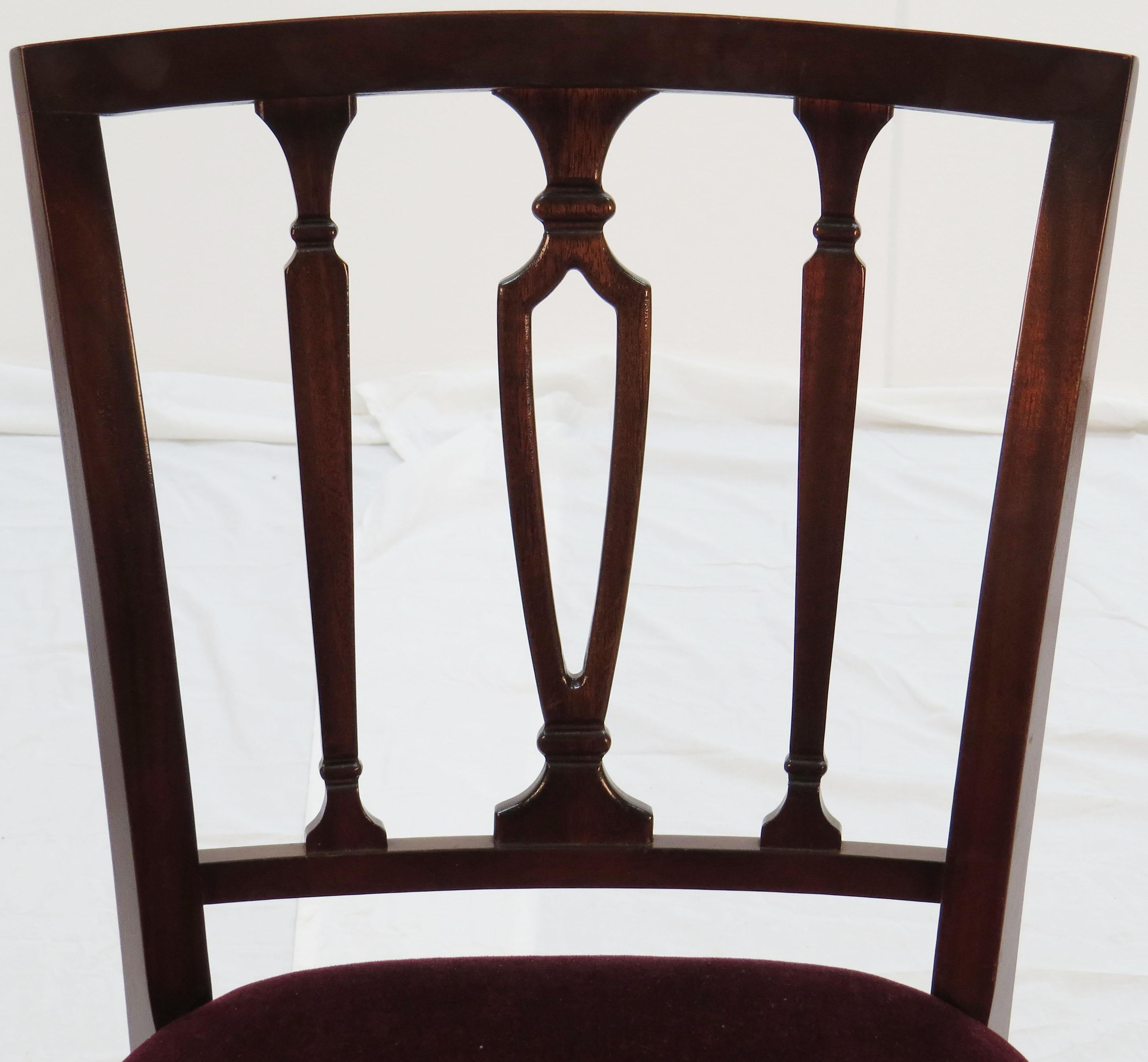 Set of Six Small Regency Style Mahogany Dining Room Chairs 3
