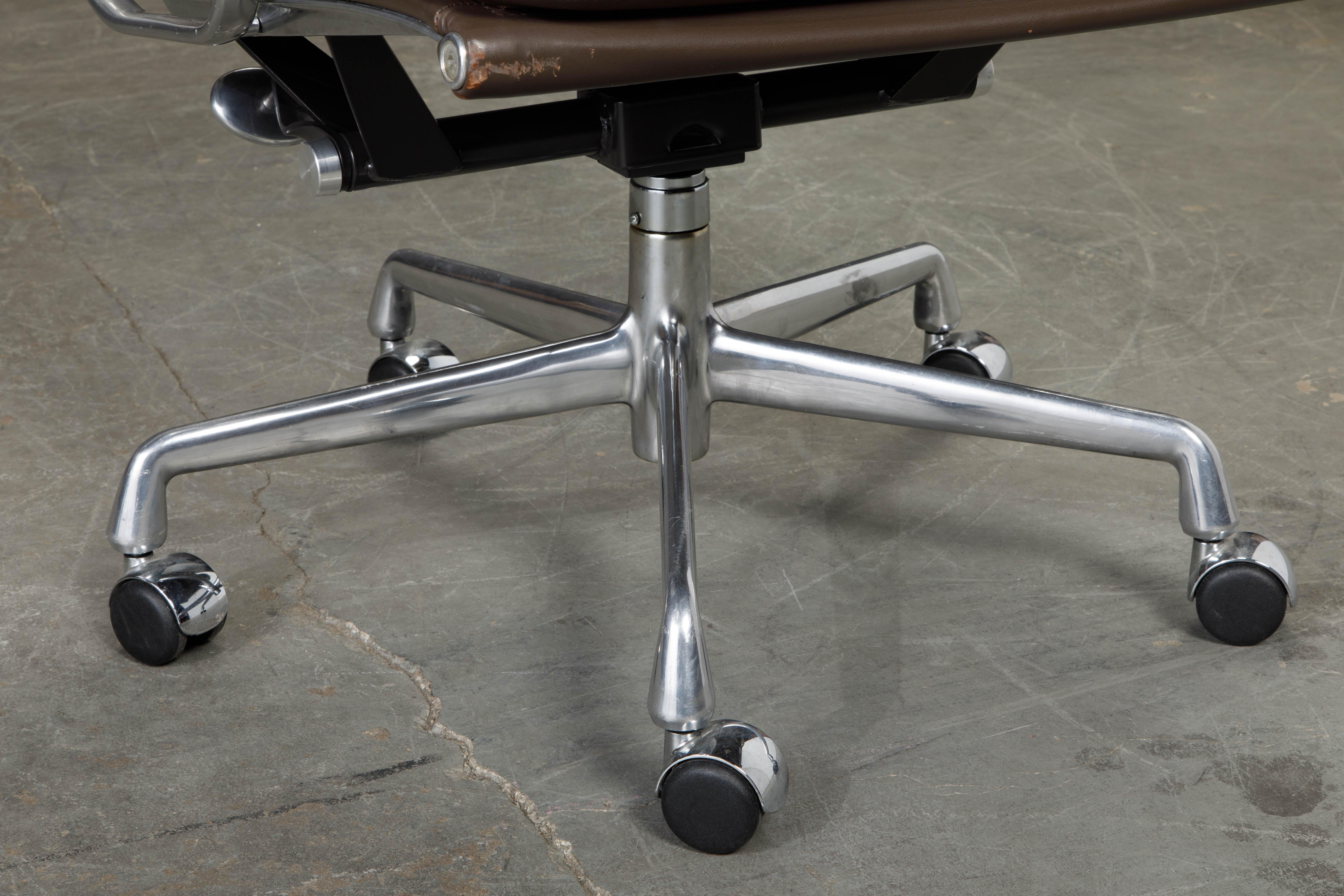 Set of Six 'Soft Pad' Desk Chairs by Charles Eames for Herman Miller, Signed 6